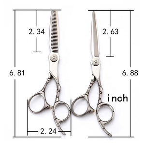 2026 Customized Professional Salon Stainless Steel <b>Barber</b> Scissors Customized Hair Cutting Thinning Scissors <b>Set</b> - Product Image 6