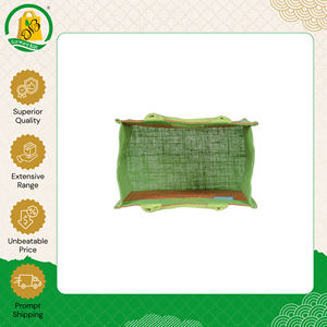 Sacs fourre-tout en jute pour femmes, de qualité supérieure, imprimés sur mesure, écologiques, à la mode, avec poche avant zippée, vente en gros - Product Image 2