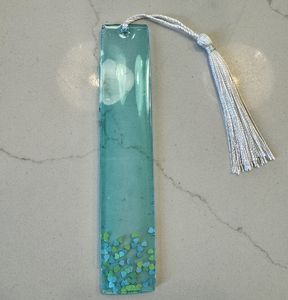 ที่คั่นหนังสือเรซิ่นอีพ็อกซี่ งานฝีมือใหม่ล่าสุด สีน้ำเงินขาววิบวับ รูปทรงสี่เหลี่ยมจัตุรัส ดีไซน์สวยงาม พร้อมราคาขายส่ง - Product Image 2