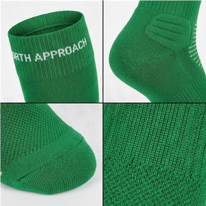 North Approach <b>Knee</b> <b>High</b> <b>Socks</b> Green Solid Breathable Soccer Football <b>Socks</b> for Adults - Product Image 4