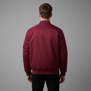 Nouvelle arrivée 2026 Veste varsity en toile 100% laine pour homme, couleur unie, légère, confortable, respirante, veste d'hiver - Product Image 3