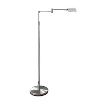 Lámpara de Pie LED Minimalista de Metal, Altura Ajustable, Pantalla Rectangular, Luz Fría Blanca 3000K, Lámpara de Pie para Oficina