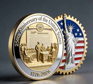 Moneda Conmemorativa del 250 Aniversario de Estados Unidos, Diseño Soberbo y Simbólico, Fundición de Precisión, Colección Evento - Product Image 2