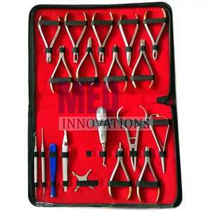 Instrumentos quirúrgicos Kit de instrumentos de ortodoncia dental de 18 piezas Base compuesta de acero inoxidable alemán de instrumentos quirúrgicos - Product Image 1