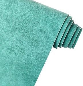Turquoise <b>Split</b> Leather Sheet Solid Color Sueded Cow Skin Material for Furniture Craft 0.8-1.2 mm Thickness - Product Image 3