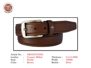 Cinturón Elástico Unisex de Alta Calidad de 35 mm en Tela Gris, Elegante y Cómodo con Extremos de Cuero Genuino, Accesorio Premium - Product Image 3