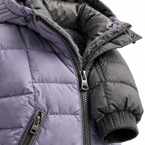 Veste matelassée unisexe AMKOOR ENTERPRISES, couleur unie, coupe régulière, coupe-vent, fermeture éclair, pour l'hiver, décontractée - Product Image 6