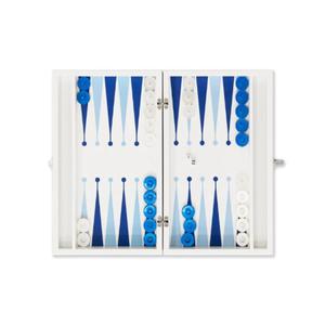 Luxury Light Blue <b>Backgammon</b> Board Game <b>Set</b> with Durable <b>Backgammon</b> with Complete Accessories and Checkers Perfect for Gifting - Product Image 6