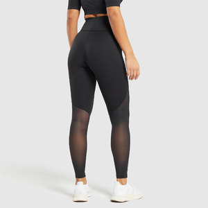Leggings de cintura alta para mujer, con logo personalizado, pantalones ajustados para correr, control de humedad, ropa deportiva para ejercicio. - Product Image 4