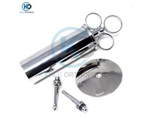 Jeringa para Oídos, Inyector de Vidrio, Muestreador para Ganado, Instrumentos Quirúrgicos Veterinarios Reutilizables de Acero Inoxidable KAHLU ORTHOPEDIC Satin - Product Image 6