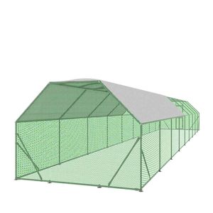 Enclos pour poulets en treillis métallique galvanisé verrouillable 10FT X 60FT, abri de 600 pieds carrés, type H, revêtement PVC avec TMG CRS1060 - Product Image 6