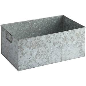 Custom Galvanized Steel Utility <b>Bins</b> Stackable Metal Storage Boxes for Kitchen & Pantry Durable Zinc-Coated Nesting Trays - Product Image 2