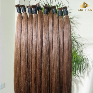Cheveux vierges doublement étirés pour tressage, 100% humains vietnamiens, double trame machine, multicolores, noir naturel, brun, blond - Product Image 6