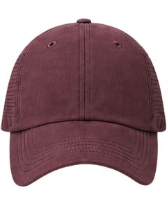 Casquette de baseball sportive respirante rouge bordeaux avec sangle réglable, légère, séchage rapide, pour course en extérieur, gym, usage décontracté, qualité supérieure - Product Image 1
