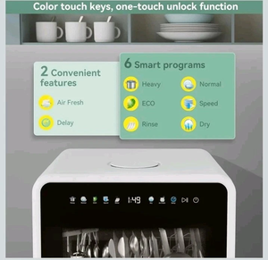 Lavavajillas Portátil de Sobremesa con Pantalla a Color y 5 Configuraciones de Platos - Product Image 4