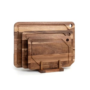 Juego de 3 Tablas de Cortar de Madera de Acacia Ecológicas y Duraderas con Logotipo Personalizado, Bloque de Cortar con Soporte para Uso en la Cocina, Regalo al por Mayor, Vietnam - Product Image 2
