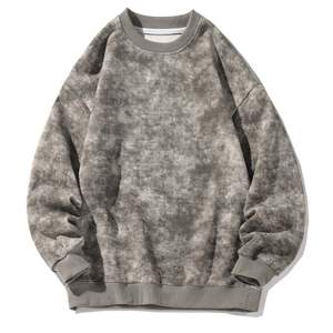 Sweat-shirt tendance personnalisé de couleur verte unie, sweat-shirt de haute qualité à col rond et manches longues pour hommes - Product Image 1