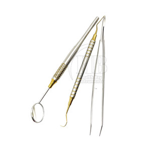 Juego de Espejos Dentales Manuales de Acero Inoxidable, Kit de Espejos para Examen Oral Profesional, Herramientas de Diagnóstico Reutilizables, Certificación CE - Product Image 3