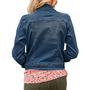 Chaqueta vaquera de mujer de alta calidad, manga larga, informal, estilos populares, para uso diario. - Product Image 2