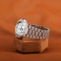 Exklusive Automatik-Armbanduhr mit Saphirglas, D-Farbe VVS1 Moissanit-Diamanten, Edelstahl, Premium-Luxus-Sammlerstück