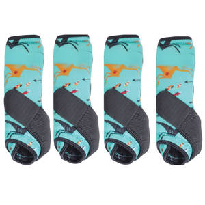 Bottes de médecine sportive réglables en néoprène et cuir pour l'équitation – Protection de haute qualité pour les tendons et les sabots - Product Image 1