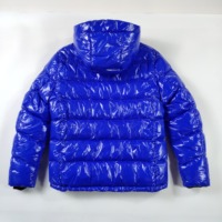 Blouson Bomber d'Hiver Brillant Personnalisé pour Homme, Col Montant à Capuche, Logo Personnalisé, Doudoune Extérieure Grande Taille pour Homme