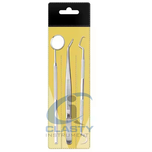 Juego de Instrumentos Quirúrgicos Dentales de Acero Inoxidable Reutilizables con Certificación CE Clase I, Herramientas de Blanqueamiento Dental, Espejo Bucal Manual - Product Image 3