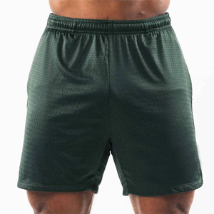 Shorts de sport pour hommes de haute qualité, séchage rapide, respirants, avec poches élastiques à la taille, motif uni décontracté pour la course et l'entraînement 100% - Product Image 5