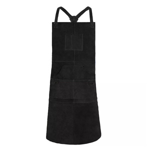 Delantal de Soldadura de Cuero Vacuno de Alto Rendimiento con Bolsillos Ajustables, Anticorte, Ropa de Trabajo para Bomberos, Duradero - Product Image 1