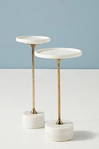 Wholesale Price Blue wood Brass Accent <b>Table</b> Luxury Modern <b>Sofa</b> End <b>Table</b> Living Room Decor Decorative Design - Product Image 4