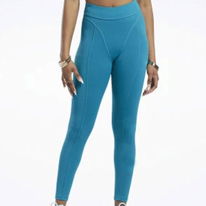 Leggings de yoga confortables à taille élastique pour femmes, extensibles, de haute qualité, respirants, en spandex/nylon, sans couture, pour un usage quotidien et la salle de sport - Product Image 1
