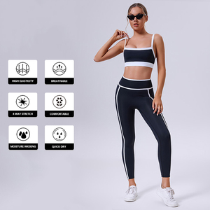 Conjuntos Deportivos para Mujer, Leggings de Alta Compresión con Logotipo Personalizado, Conjuntos de Yoga para Entrenamiento Activo - Product Image 1