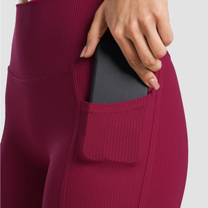 Leggings de Cintura Alta, Largos, de Color Sólido, Elásticos, Transpirables, con Compresión, Efecto Push-Up, Control de Abdomen, Estilo Deportivo - Product Image 6