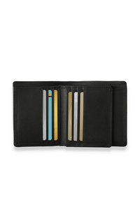 Tarjetero de Cuero Genuino con Logotipo Personalizado Bordado de Alta Calidad al por Mayor, Doble Pliegue, RFID, Corto, Multifuncional, de Gran Capacidad - Product Image 2