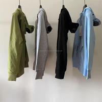 Sweat à capuche court hommes échantillon gratuit poids lourd éponge français surdimensionné épaule sérigraphié Streetwear à capuche pour hommes