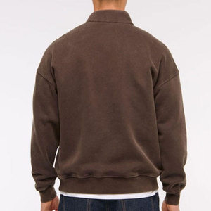 WHOLESALE <b>Men's</b> <b>Turtleneck</b> Half Zip Sweatshirt Quarter Zip Blank 100% Organic Cotton Plus Size Drop Shoulder Sweatshirt <b>for</b> <b>Men</b> - Product Image 6