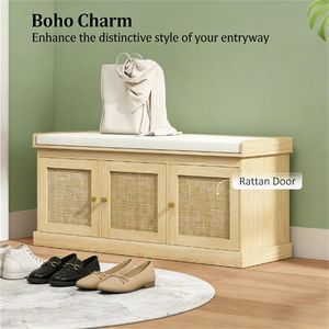 Plateforme de rangement pour chaussures avec banc d'entrée, étagère à chaussures pratique pour l'entrée - Product Image 2