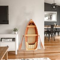 K197 - Bateau à rames en bois Whitehall de 5 pieds, modèle d'exposition, haute qualité, durable, autoportant, OMH Vietnam Home Craft 157,5Lx67Wx40H cm