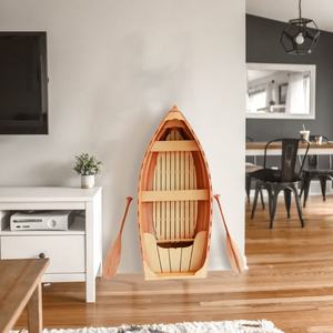 K197 - Whitehall <b>Wooden</b> Dinghy 5-Foot Display High Quality Durable Freestanding OMH Vietnam Home Craft 157.5Lx67Wx40H cm - Product Image 6