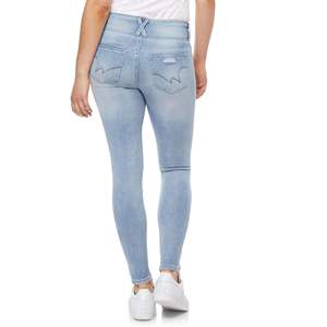 Pantalon de jegging en jean super extensible taille moyenne pour femmes, coupe ajustée et flatteuse, pantalon plat avant de couleur unie, plusieurs tailles, longueurs - Product Image 6