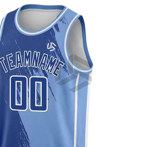 Maillot de basket personnalisé en gros - Nouveau design respirant, séchage rapide, antibactérien, manches courtes, unisexe, 100% polyester - Product Image 2