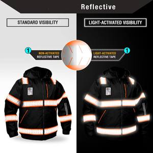 Chaqueta de Seguridad de Alta Visibilidad y Resistencia con Cinta Reflectante de Doble Costura, Múltiples Bolsillos para Herramientas, Profesional e Industrial - Product Image 3