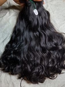 ผมต่ออินเดียแท้แบบ Remy  แบบเส้นคู่  ปลายผมเต็มเส้น  มีทุกสี - Product Image 2