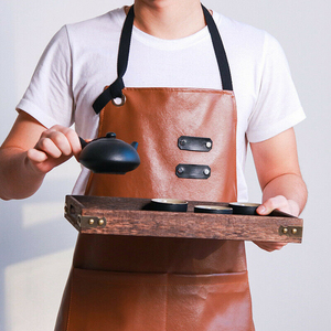 Custom Logo <b>BBQ</b> Leather Work <b>Tool</b> Salon Apron Chef Cooking Barber Kitchen Aprons House Garden Woodwork Apron - Product Image 6