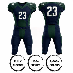 Uniforme de Fútbol Americano Personalizado para Hombre, Sublimado, Transpirable, de Poliéster, Color Verde Oliva, Número 23 - Product Image 3
