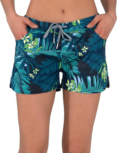 Shorts de plage pour femmes sur mesure, respirants, à séchage rapide, coupe-vent, 100% polyester, couleur unie, motif personnalisé, shorts décontractés - Product Image 1