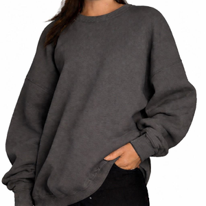Sudadera Oversize para Mujer, Moderna, Tejido Cálido, Cuello Redondo, Estilo Urbano, Top de Moda - Product Image 1