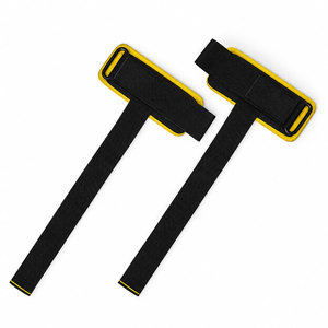 Sangles de levage personnalisées en caoutchouc avec logo, antidérapantes, réglables, avec anneaux métalliques, pour entraînement de force et fitness, service OEM - Product Image 2