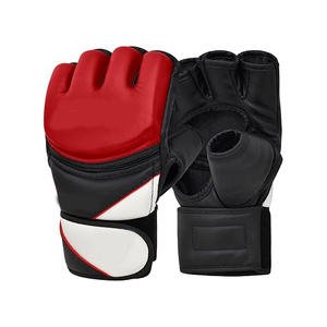 Guantes de MMA para Grappling y Sparring, Cuero Maya Hide, Guantes de Boxeo para Hombre y Mujer, Entrenamiento de Artes Marciales Muay Thai, Medios Dedos Ajustables - Product Image 3