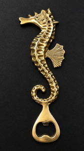 Brass Sea Horse Bottle Opener Handmade Nautical <b>Bar</b> <b>Tool</b> for Kitchen Home and Party Use - Product Image 1